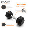 Picture of CAP Barbell 15 LB Coated Hex Dumbbell Weight, New Edition