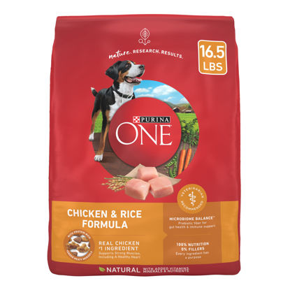 Picture of Purina ONE Chicken and Rice Formula Dry Dog Food - 16.5 lb. Bag