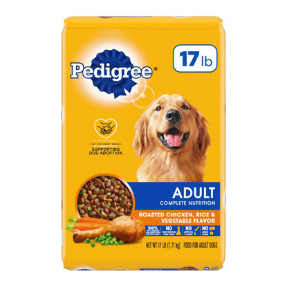 Picture of PEDIGREE Complete Nutrition Adult Dry Dog Food Roasted Chicken, Rice & Vegetable Flavor Dog Kibble, 17 lb. Bag