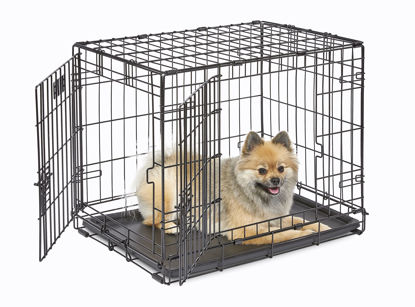 Picture of MidWest Homes for Pets Newly Enhanced Double Door iCrate Dog Crate, Includes Leak-Proof Pan, Floor Protecting Feet, Divider Panel & New Patented Features