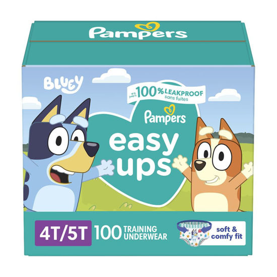 Picture of Pampers Easy Ups Boys & Girls Bluey Potty Training Pants - Size 4T-5T, 100 Count, Training Underwear (Packaging May Vary)