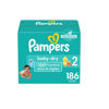 Picture of Pampers Baby Dry Diapers - Size 2, 186 Count, Absorbent Disposable Diapers