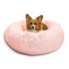 Picture of Best Friends by Sheri The Original Calming Donut Cat and Dog Bed in Shag Fur Cotton Candy Pink, Medium 30"