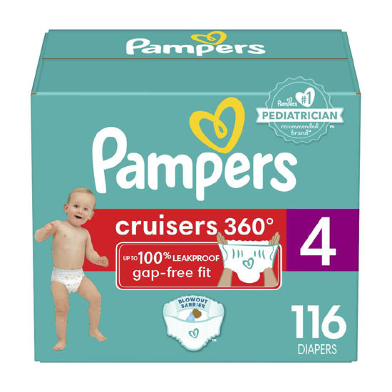 Picture of Pampers Cruisers 360 Diapers - Size 4, 116 Count, Pull-On Disposable Baby Diapers, Gap-Free Fit