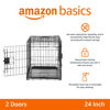 Picture of Amazon Basics - Durable,Foldable Metal Wire Dog Crate with Tray, Double Door, Divider, 24 x 18 x 20 Inches, Black