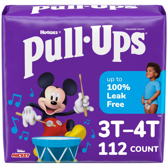 Picture of Pull-Ups Boys' Potty Training Pants, 3T-4T (32-40 lbs), 112 Count (4 Packs of 28)