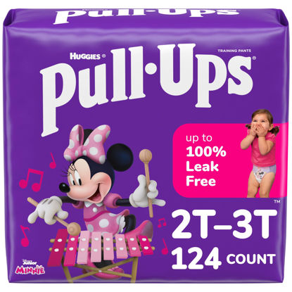 Picture of Pull-Ups Girls' Potty Training Pants, Size 2T-3T Training Underwear (16-34 lbs), 124 Count (4 packs of 31)