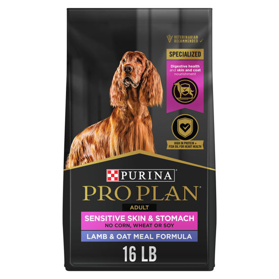 Picture of Purina Pro Plan Sensitive Skin and Sensitive Stomach Dog Food Lamb and Oat Meal Formula - 16 lb. Bag