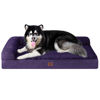 Picture of EHEYCIGA XXL Memory Foam Dog Bed, Orthopedic Dog Beds for Extra Large Dogs, Waterproof Egg Crate Dog Couch Bed with Washable Removable Cover and Non-Slip Bottom, L Shaped Dog Bed, Purple