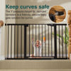 Picture of Cumbor 29.7-54.2" Wide Baby Gate for Stairs, Mom's Choice Awards Winner-Self Closing Dog Gate Indoor for Doorways, No Drilling Pressure Mounted Pet Gates for Kids, Easy Walk Through Safety Gate, Black