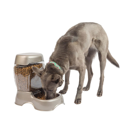 Picture of Petmate Pet Cafe Feeder Dog and Cat Feeder Pearl Tan, 12 lb, Made in USA