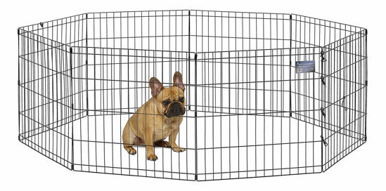 Picture of MidWest Homes for Pets Foldable Metal Dog Exercise Pen / Pet Playpen, 24'W x 24'H, 1-Year Manufacturer's Warranty