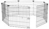 Picture of Amazon Basics Foldable Octagonal Metal Exercise Pet Play Pen for Dogs, Fence Pen, No Door, Extra Small, 60 x 60 x 24 Inches, black