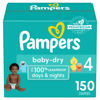 Picture of Pampers Baby Dry Diapers - Size 4, 150 Count, Absorbent Disposable Diapers