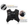 Picture of ZELUS Weighted Vest, 4lb/6lb/8lb/12lb/16lb/20lb Weight Vest with Reflective Stripe for Workout, Strength Training, Running, Fitness, Muscle Building, Weight Loss, Weightlifting (16LB)(Black)