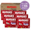 Picture of Huggies Size 3 Diapers, Little Movers Baby Diapers, Size 3 (16-28 lbs), 156 Count (6 packs of 26)