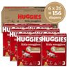 Picture of Huggies Size 3 Diapers, Little Snugglers Baby Diapers, Size 3 (16-28 lbs), 156 Ct (6 packs of 26)