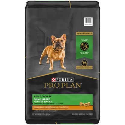 Picture of Purina Pro Plan Small Breed Dog Food With Probiotics for Dogs, Shredded Blend Chicken & Rice Formula - 18 lb. Bag