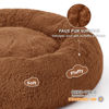 Picture of Bedsure Calming Dog Bed for Large Dogs - Donut Washable Large Pet Bed, 36 inches Anti-Slip Round Fluffy Plush Faux Fur Dog Bed, Fits up to 100 lbs Pets, Caramel