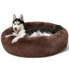 Picture of Bedsure Calming Dog Bed for Large Dogs - Donut Washable Large Pet Bed, 36 inches Anti-Slip Round Fluffy Plush Faux Fur Dog Bed, Fits up to 100 lbs Pets, Coffee