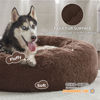 Picture of Bedsure Calming Dog Bed for Large Dogs - Donut Washable Large Pet Bed, 36 inches Anti-Slip Round Fluffy Plush Faux Fur Dog Bed, Fits up to 100 lbs Pets, Coffee