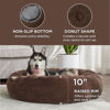 Picture of Bedsure Calming Dog Bed for Large Dogs - Donut Washable Large Pet Bed, 36 inches Anti-Slip Round Fluffy Plush Faux Fur Dog Bed, Fits up to 100 lbs Pets, Coffee