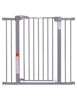 Picture of BABELIO 36" Extra Tall Dog Gate, 26''-40'' Wide Auto Close Baby Gate, Pressure Mounted Metal Pet Gate, Easy Install No Drilling, No Tools Required, with Wall Protectors and Extenders (Gray)