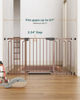 Picture of Cumbor 29.7-57" Extra Wide Baby Gate for Stairs, Mom's Choice Awards Winner-Dog Gate for Doorways, Pressure Mounted Walk Through Safety Child Gate for Kids Toddler, Tall Pet Puppy Fence Gate, Brown