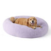 Picture of Bedsure Calming Dog Bed for Extra Large Dogs - Donut Washable Large Pet Bed, 45 inches Anti-Slip Round Fluffy Plush Faux Fur Dog Bed, Fits up to 125 lbs Pets, Purple