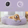 Picture of Bedsure Calming Dog Bed for Extra Large Dogs - Donut Washable Large Pet Bed, 45 inches Anti-Slip Round Fluffy Plush Faux Fur Dog Bed, Fits up to 125 lbs Pets, Purple