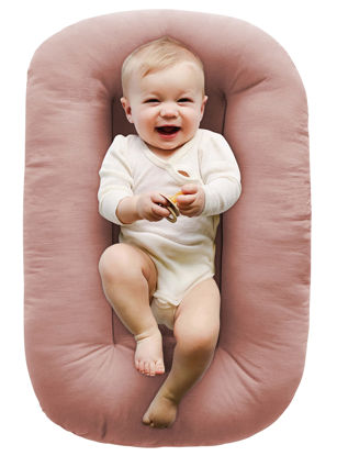 Picture of Snuggle Me Organic Bare | Baby Lounger & Infant Floor Seat | Newborn Essentials | Organic Cotton, Fiberfill | Gumdrop