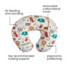 Picture of Boppy Nursing Pillow Original Support, Neutral Jungle Colors, Ergonomic Nursing Essentials for Bottle and Breastfeeding, Firm Fiber Fill, with Removable Nursing Pillow Cover, Machine Washable