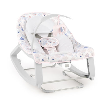 Picture of Ingenuity Keep Cozy 3-in-1 Grow with Me Vibrating Baby Bouncer Seat & Infant to Toddler Rocker, Vibrations & -Toy Bar, 0-30 Months Up to 40 lbs (Pink Burst)