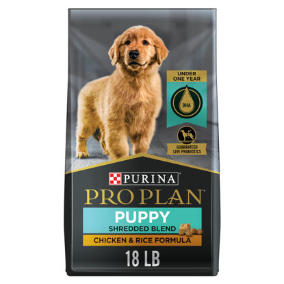 Picture of Purina Pro Plan High Protein Puppy Food Shredded Blend Chicken & Rice Formula - 18 lb. Bag