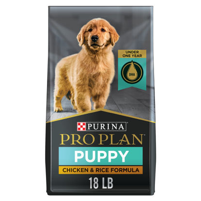 Picture of Purina Pro Plan High Protein Dry Puppy Food, Chicken and Rice Formula - 18 lb. Bag