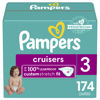 Picture of Pampers Cruisers Diapers - Size 3, One Month Supply (174 Count), Disposable Active Baby Diapers with Custom Stretch