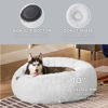 Picture of Bedsure Calming Dog Bed for Large Dogs - Donut Washable Large Pet Bed, 36 inches Anti Anxiety Round Fluffy Plush Faux Fur Dog Bed, Fits up to 100 lbs Pets, Frost Grey