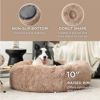 Picture of Bedsure Calming Dog Bed for Large Dogs - Donut Washable Large Pet Bed, 36 inches Anti-Slip Round Fluffy Plush Faux Fur Dog Bed, Fits up to 100 lbs Pets, Camel