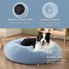 Picture of Bedsure Calming Dog Bed for Large Dogs - Donut Washable Large Pet Bed, Anti Anxiety Round Fluffy Plush Faux Fur Dog Bed, Fits up to 100 lbs Pets, Blue, 36 inches