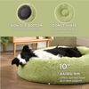 Picture of Bedsure Calming Dog Bed for Large Dogs - Donut Washable Large Pet Bed, Anti-Slip Round Fluffy Plush Faux Fur Dog Bed, Fits up to 100 lbs Pets, Green, 36 inches