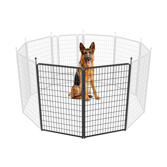 Picture of FXW Rollick Dog Playpen Design for Dog Fence for The Camping, Yard, 50" Height for Small/Medium/Large Dogs, 2 Panels