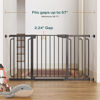 Picture of Cumbor 29.7-57" Extra Wide Baby Gate for Stairs, Mom's Choice Awards Winner-Dog Gate for Doorways, Pressure Mounted Walk Through Safety Child Gate for Kids Toddler, Tall Pet Puppy Fence Gate, Black