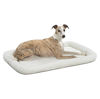 Picture of MidWest Homes for Pets Bolster Dog Bed 36L-Inch White Fleece Dog Bed w/ Comfortable Bolster | Ideal for Intermediate Dog Breeds & Fits a 36-Inch Dog Crate | Easy Maintenance Machine Wash & Dry