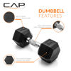 Picture of CAP Barbell 20 LB Coated Hex Dumbbell Weight, New Edition