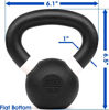 Picture of Yes4All Kettlebell Weights Cast Iron/Kettlebells Powder Coated - Strength Training, Home Gym, Full-body Exercises