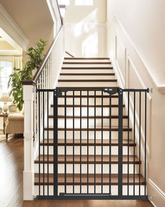 Picture of InnoTruth 36" Tall Baby Gate for Dogs, 29-39.6” Auto Close Safety Gate Crafted for Child Protection with 2.24" Slots, Dual-Lock Safety Design and Wall-Friendly, Black