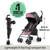 Picture of Summer Infant 3Dmini Convenience Stroller, Pink - Lightweight Stroller with Compact Fold, Multi-Position Recline, Canopy with Pop Out Sun Visor and More - Umbrella Stroller for Travel