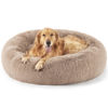 Picture of Bedsure Calming Dog Bed for Extra Large Dogs - Donut Washable Large Pet Bed, 45 inches Anti-Slip Round Fluffy Plush Faux Fur Dog Bed, Fits up to 125 lbs Pets, Camel