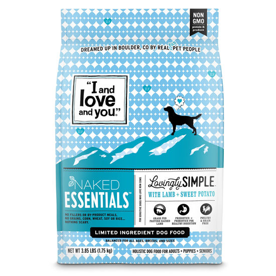 Picture of I and love and you Lovingly Simple Dry Dog Food - Lamb + Sweet Potato - Grain Free, Filler Free, Prebiotic + Probiotic 21lb Bag