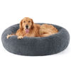 Picture of Bedsure Calming Dog Bed for Extra Large Dogs - Donut Washable Large Pet Bed, 45 inches Anti-Slip Round Fluffy Plush Faux Fur Dog Bed, Fits up to 125 lbs Pets, Grey